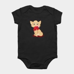 Cat with Heart Baby Bodysuit